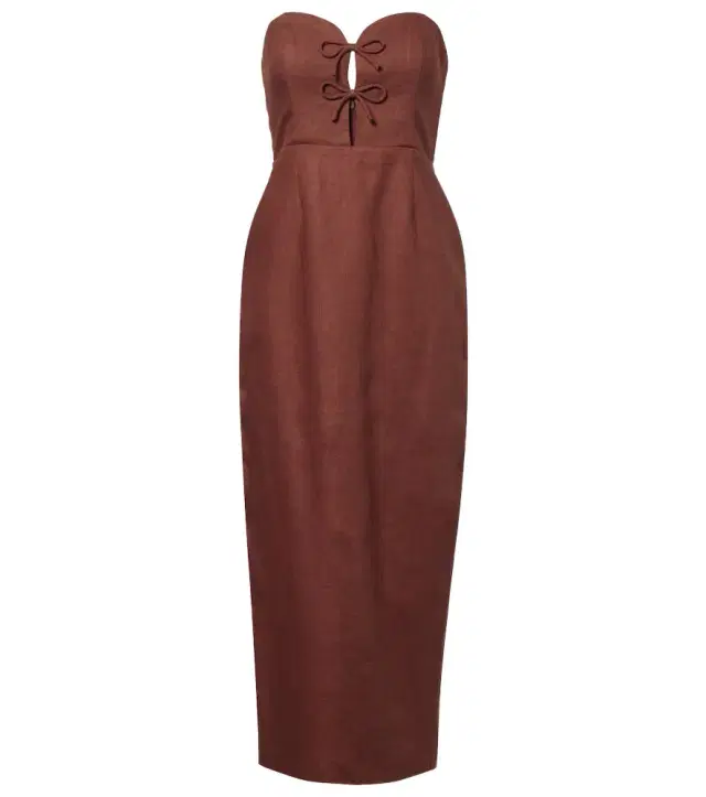 Posse Sabine linen midi dress