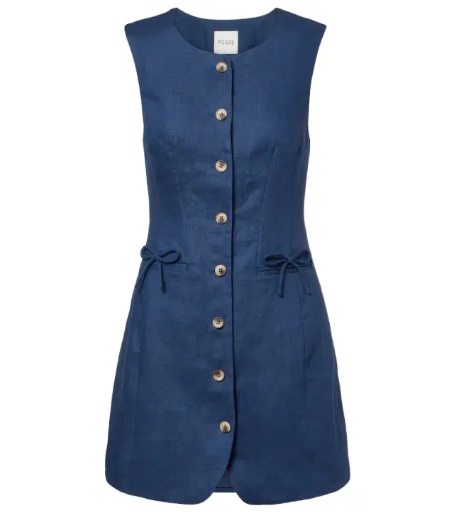Sabine linen mini dress