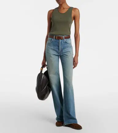 Saint Laurent Cassandre cotton jersey tank top | Thumbnail 5