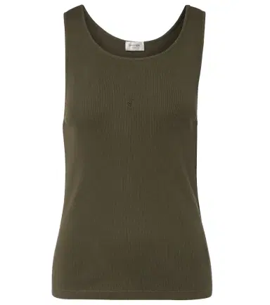 Saint Laurent Cassandre cotton jersey tank top | Thumbnail 1
