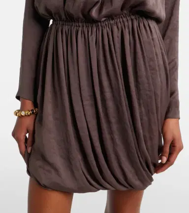 Saint Laurent Draped taffeta minidress | Thumbnail 5 Saint Laurent Draped taffeta minidress | Thumbnail 5