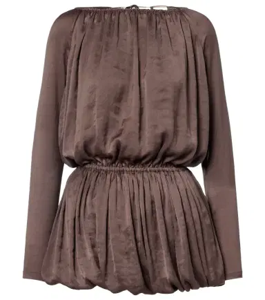 Saint Laurent Draped taffeta minidress | Thumbnail 1 Saint Laurent Draped taffeta minidress | Thumbnail 1