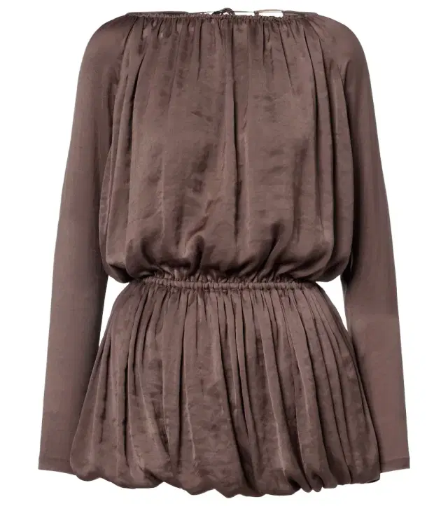 Saint Laurent Draped taffeta minidress