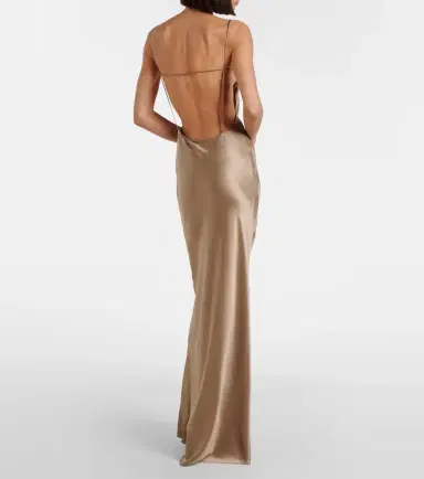 Saint Laurent Draped silk satin gown | Thumbnail 5 Saint Laurent Draped silk satin gown | Thumbnail 5