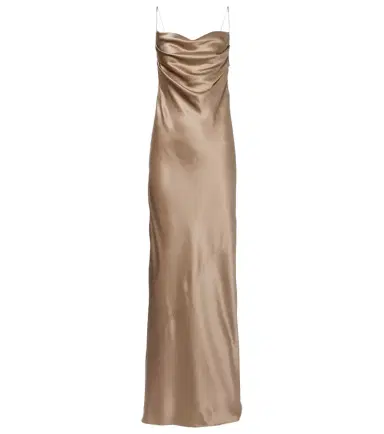 Saint Laurent Draped silk satin gown | Thumbnail 1 Saint Laurent Draped silk satin gown | Thumbnail 1