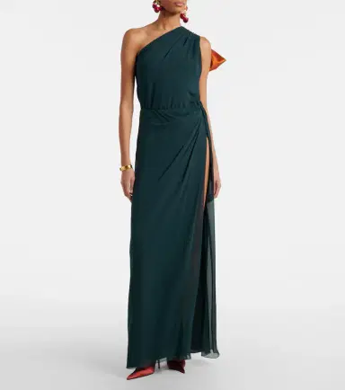 Saint Laurent Silk chiffon gown | Thumbnail 3