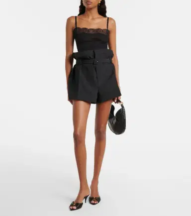 Saint Laurent Lace-trimmed silk jersey tank top | Thumbnail 3