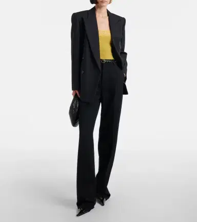 Saint Laurent Lace-trimmed ribbed-knit silk camisole | Thumbnail 2