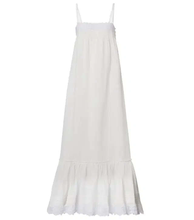 Saint Laurent Embroidered cotton poplin maxi dress