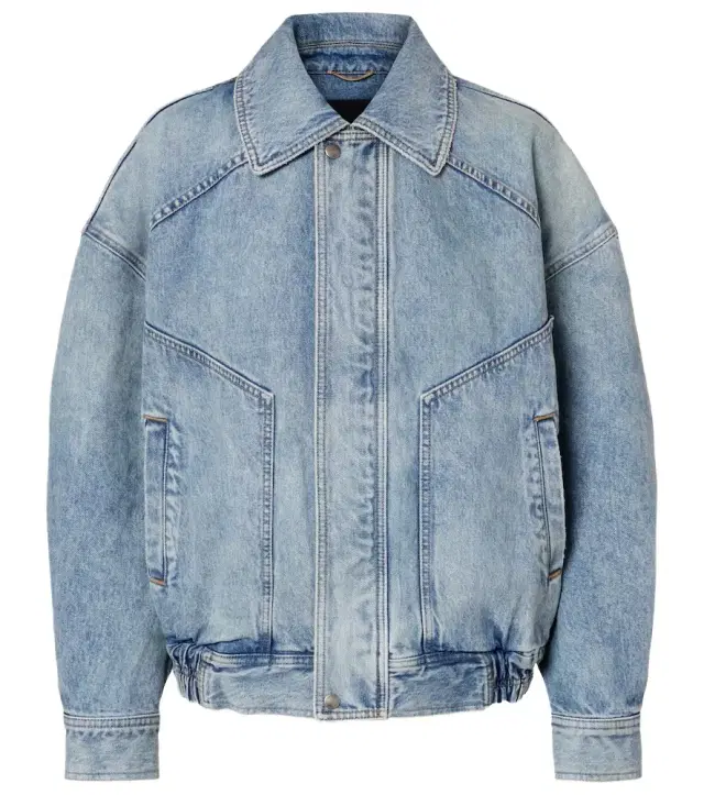 Denim blouson jacket