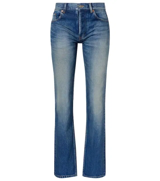 Faded straight jeans