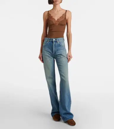 Saint Laurent 70's high-rise wide-leg jeans | Thumbnail 6 Saint Laurent 70's high-rise wide-leg jeans | Thumbnail 6