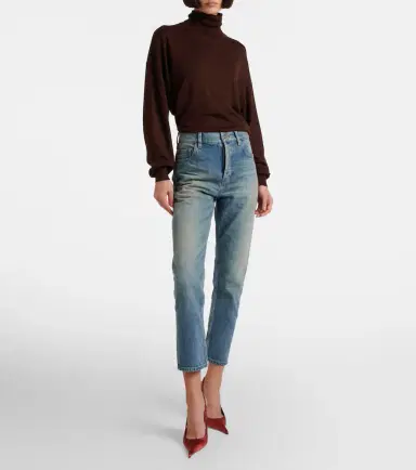 Saint Laurent '90s cropped slim jeans | Thumbnail 2
