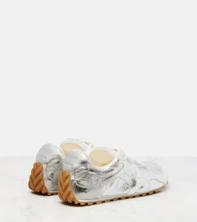 Bottega Veneta Orbit Flash metallic leather sneakers | Thumbnail 3