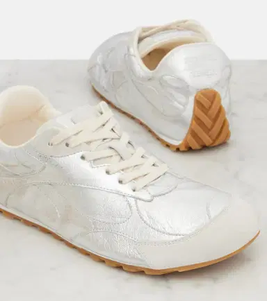 Bottega Veneta Orbit Flash metallic leather sneakers | Thumbnail 4