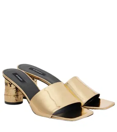 Givenchy Tape 65 mirrored leather mules | Thumbnail 1 Givenchy Tape 65 mirrored leather mules | Thumbnail 1