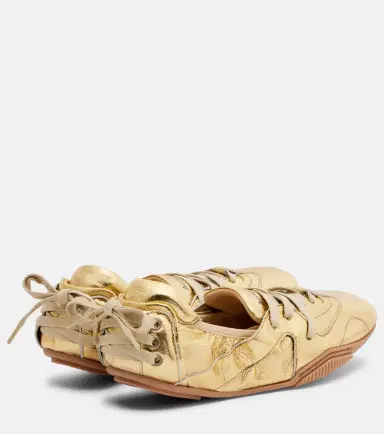 Acne Studios Bilaria metallic leather sneakers | Thumbnail 2 Acne Studios Bilaria metallic leather sneakers | Thumbnail 2
