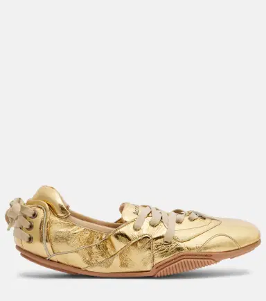 Acne Studios Bilaria metallic leather sneakers | Thumbnail 3 Acne Studios Bilaria metallic leather sneakers | Thumbnail 3