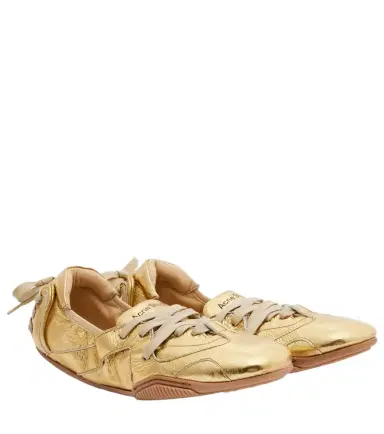 Acne Studios Bilaria metallic leather sneakers | Thumbnail 1 Acne Studios Bilaria metallic leather sneakers | Thumbnail 1