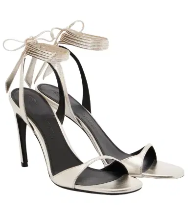 The Attico Ora 95 metallic leather slingback sandals | Thumbnail 1