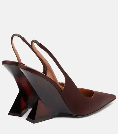 The Attico Satin slingback wedges | Thumbnail 3 The Attico Satin slingback wedges | Thumbnail 3