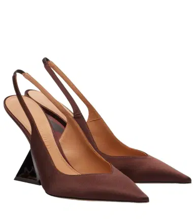 The Attico Satin slingback wedges | Thumbnail 1 The Attico Satin slingback wedges | Thumbnail 1