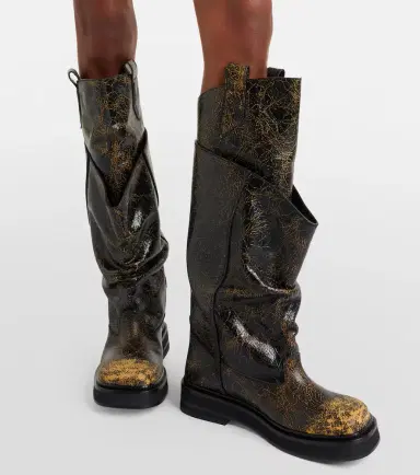The Attico Passeggiata leather combat boots | Thumbnail 6