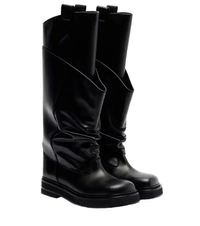 The Attico Passeggiata leather combat boots