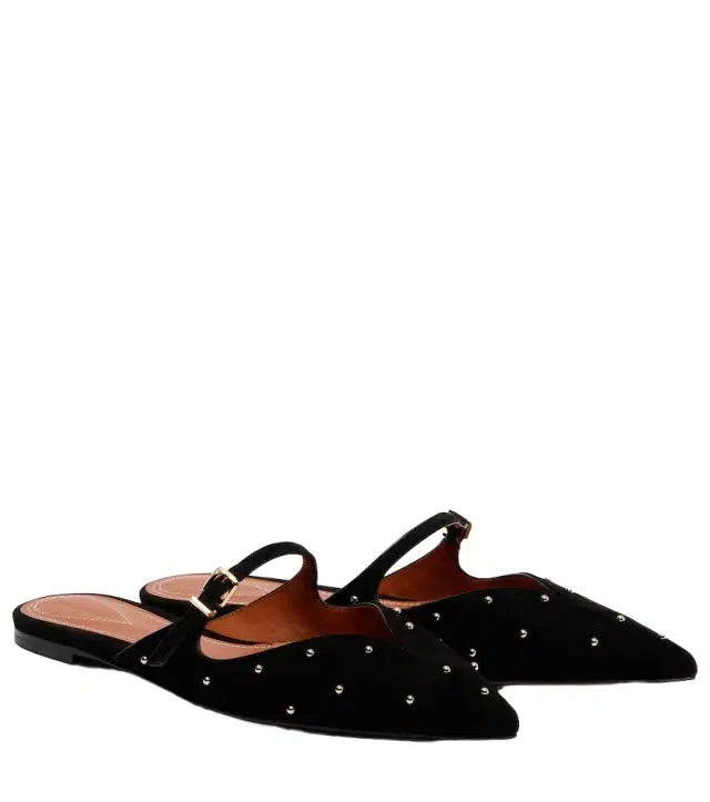 Zimmermann Aura studded suede mules