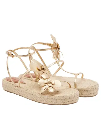 Zimmermann Floral-appliqué leather espadrille sandals | Thumbnail 1 Zimmermann Floral-appliqué leather espadrille sandals | Thumbnail 1