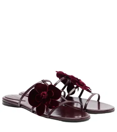 Zimmermann Orchid floral-appliqué leather sandals | Thumbnail 1