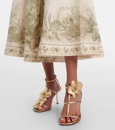 Zimmermann Orchid 85 metallic leather sandals | Thumbnail 6 Zimmermann Orchid 85 metallic leather sandals | Thumbnail 6