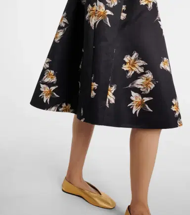 Emilia Wickstead Uccellina floral duchess satin midi dress | Thumbnail 5 Emilia Wickstead Uccellina floral duchess satin midi dress | Thumbnail 5