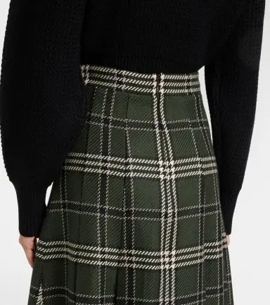 Emilia Wickstead Kensie checked wool-blend midi skirt | Thumbnail 2
