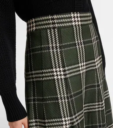 Emilia Wickstead Kensie checked wool-blend midi skirt | Thumbnail 3