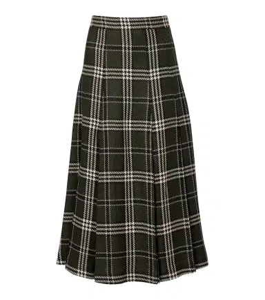 Emilia Wickstead Kensie checked wool-blend midi skirt | Thumbnail 1