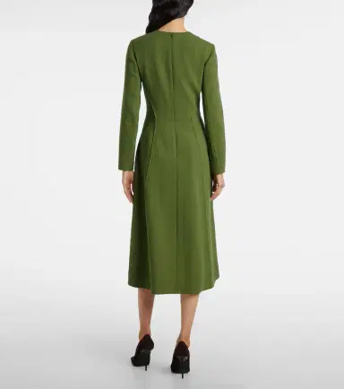 Emilia Wickstead Collinson wool crêpe midi dress | Thumbnail 2