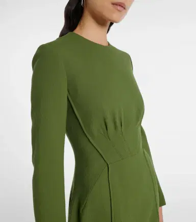 Emilia Wickstead Collinson wool crêpe midi dress | Thumbnail 4