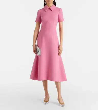 Emilia Wickstead Eman wool crêpe midi dress | Thumbnail 3
