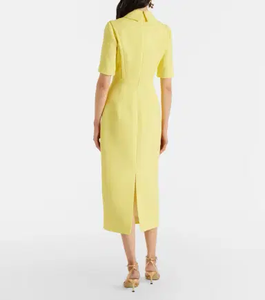 Emilia Wickstead Valletta wool crêpe midi dress | Thumbnail 4 Emilia Wickstead Valletta wool crêpe midi dress | Thumbnail 4