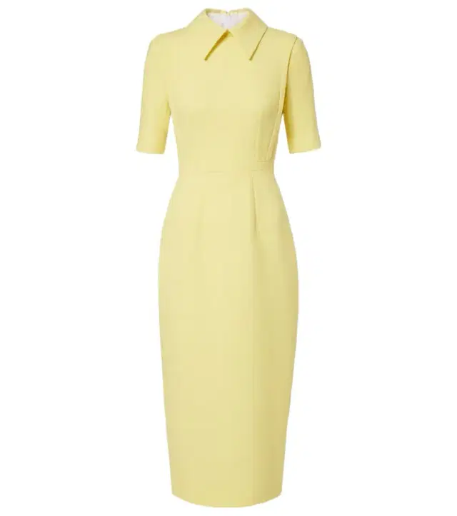 Valletta wool crêpe midi dress