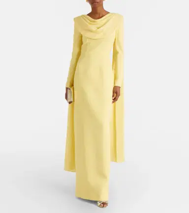 Emilia Wickstead Zaira draped crêpe gown | Thumbnail 2