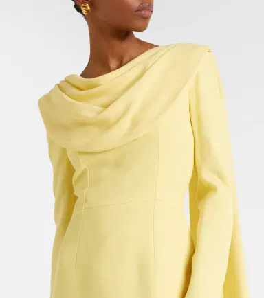 Emilia Wickstead Zaira draped crêpe gown | Thumbnail 4