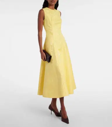 Emilia Wickstead Mara moiré mikado midi dress | Thumbnail 2 Emilia Wickstead Mara moiré mikado midi dress | Thumbnail 2