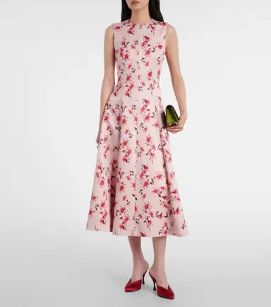 Emilia Wickstead Mara floral faille taffeta midi dress | Thumbnail 3