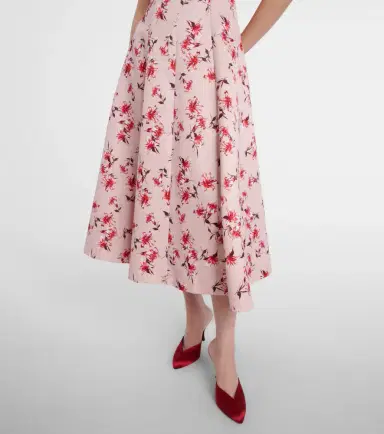 Emilia Wickstead Mara floral faille taffeta midi dress | Thumbnail 4