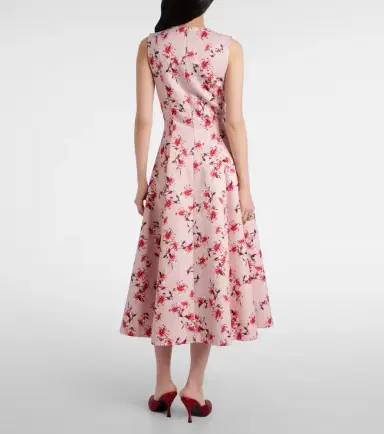 Emilia Wickstead Mara floral faille taffeta midi dress | Thumbnail 5
