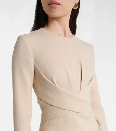 Emilia Wickstead Elta wool crêpe midi dress | Thumbnail 5