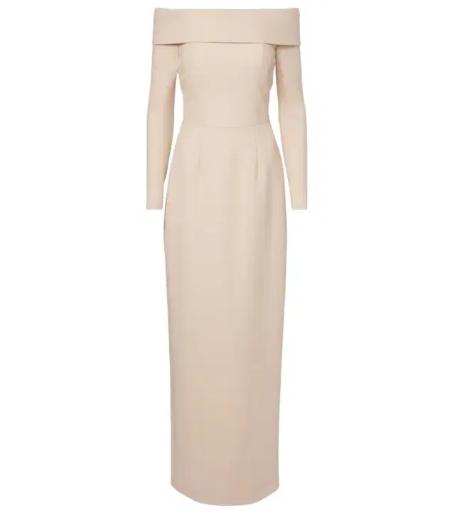 Nosrat wool crêpe bustier dress