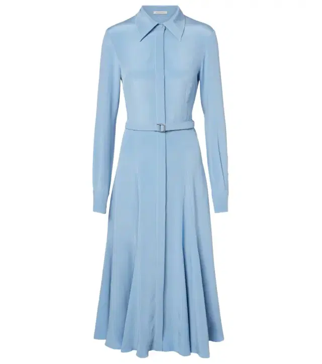 Riko belted silk midi dress